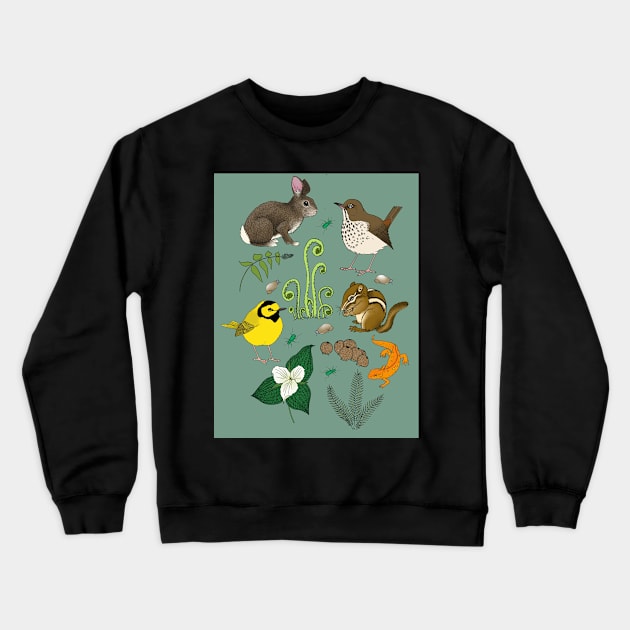 Forest Floor Crewneck Sweatshirt by LadyElizabeth